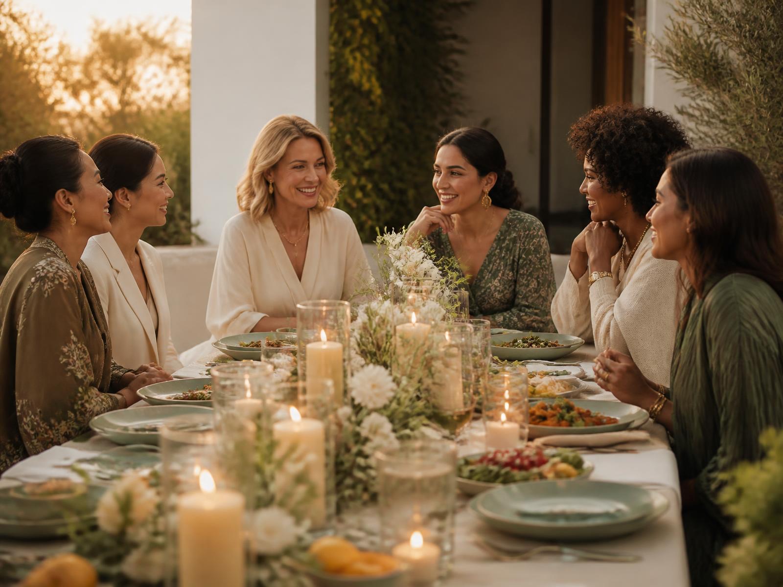 A curated Posteri Table dinner in progress, guests mid-conversation